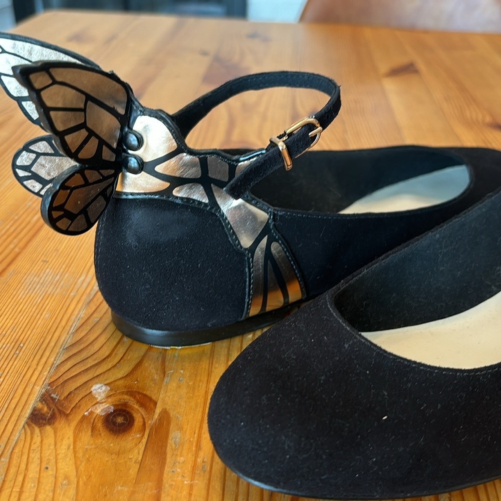 Sophia Webster black ballet butterfly wing flats - Picture 9 of 9